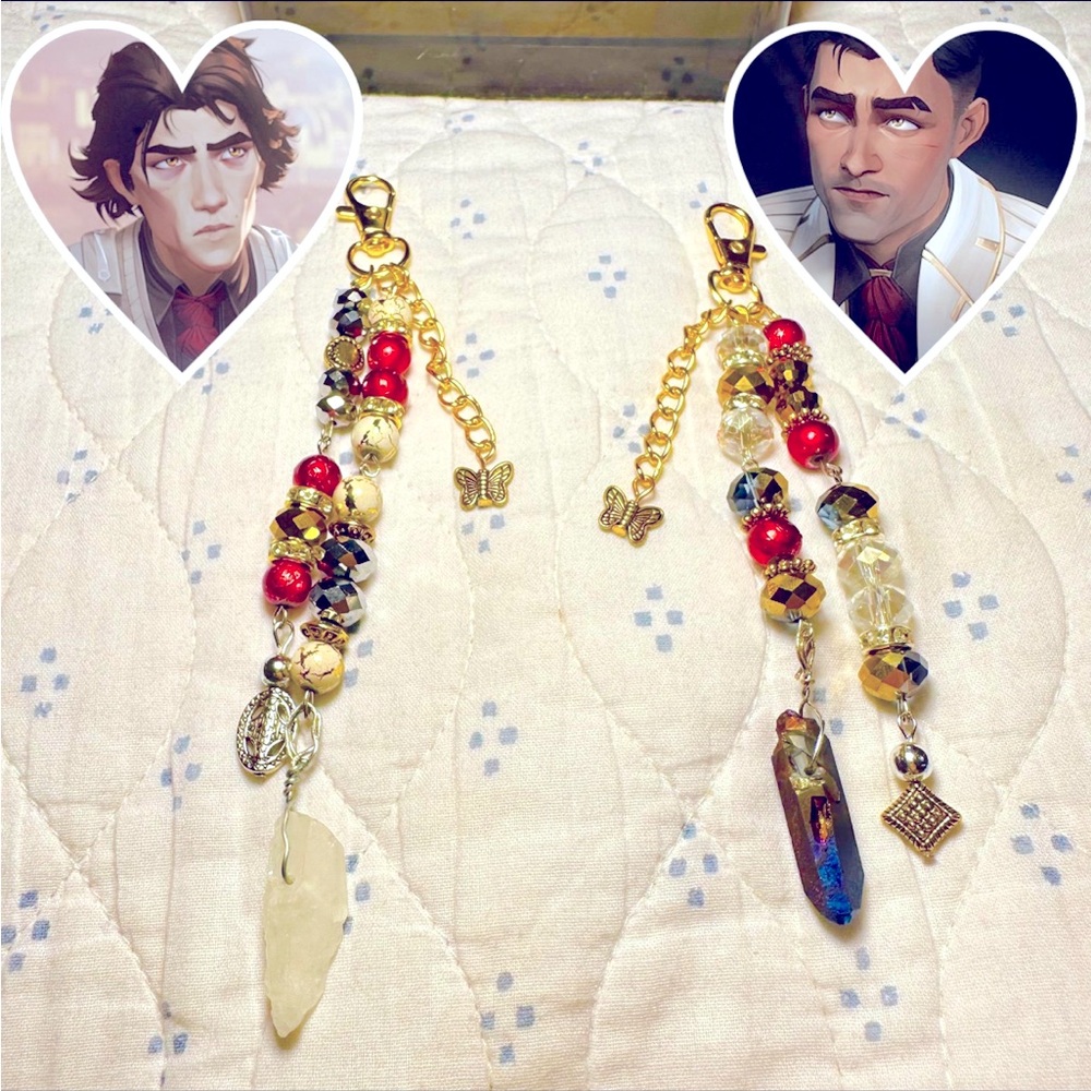 Arcane Inspired Jayce & Viktor JayVik Matching Keychains Purse Charm Keychain